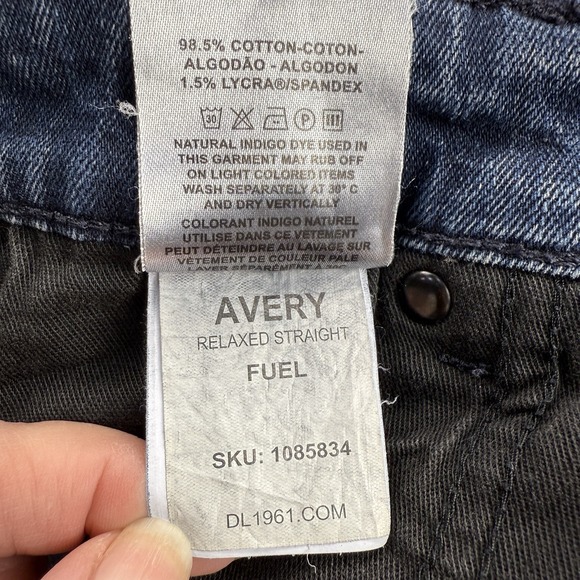 DL1961 Jeans Mens 40x33 Avery Relaxed Straight Seaport Dark Wash DL Ultimate - Picture 11 of 13